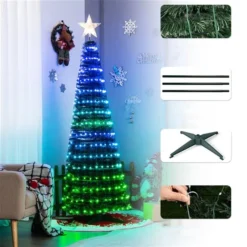 Costway 6.2-ft Pop-Up Pre-Lit Christmas Tree With 282 RGB LED Lights -Globe Lite Shop 332015922 AlternateImage3 l