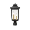 Millennium Lighting Eldrick 18.8-in Powder Coat Black Transitional Light Post Lantern