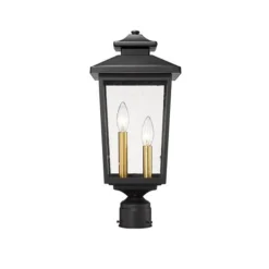 Millennium Lighting Eldrick 18.8-in Powder Coat Black Transitional Light Post Lantern