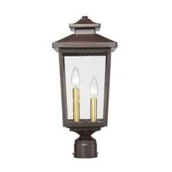 Millennium Lighting Eldrick 18.8-in Powder Coat Bronze Transitional Light Post Lantern