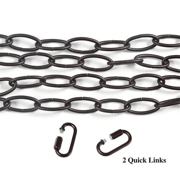 LNC 19.7-ft Lighting Metal Link Chain - Matte Coffee Finish 2 LNC 19.7-ft Lighting Metal Link Chain - Matte Coffee Finish - Image 2