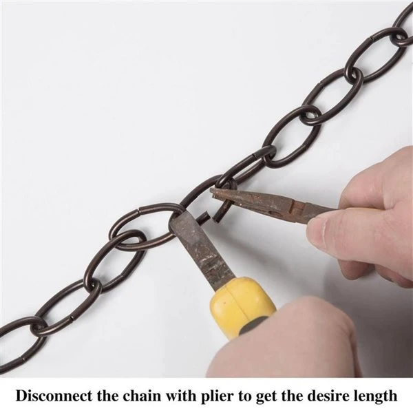 LNC 19.7-ft Lighting Metal Link Chain - Matte Coffee Finish 5 LNC 19.7-ft Lighting Metal Link Chain - Matte Coffee Finish - Image 5