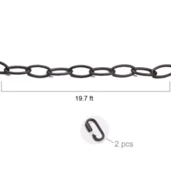 LNC 19.7-ft Lighting Metal Link Chain - Matte Coffee Finish