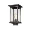 Millennium Lighting Bowton 15.62-in Powder Coat Black Transitional Light Post Lantern
