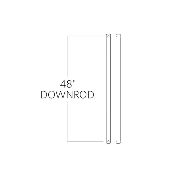 Generation Lighting 48-in Dark Weathered Zinc Ceiling Fan Downrod Extension 2 Generation Lighting 48-in Dark Weathered Zinc Ceiling Fan Downrod Extension - Image 2