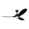 Generation Lighting Maverick II 52-in Matte Black Integrated DEL Indoor/outdoor Ceiling Fan (3-blade)