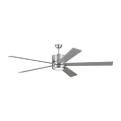 Generation Lighting Vision 72-in Integrated LED Silver Ceiling Fan - Handheld Remote Control Included (5-blade) 6 Generation Lighting Vision 72-in Integrated LED Silver Ceiling Fan - Handheld Remote Control Included (5-blade) -Globe Lite Shop 332018817 MainImage 001 l