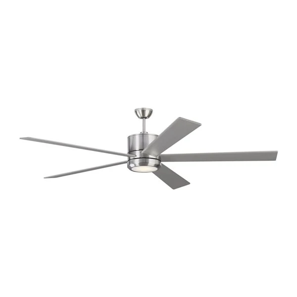 Generation Lighting Vision 72-in Integrated LED Silver Ceiling Fan - Handheld Remote Control Included (5-blade) 3 Generation Lighting Vision 72-in Integrated LED Silver Ceiling Fan - Handheld Remote Control Included (5-blade) - Image 3