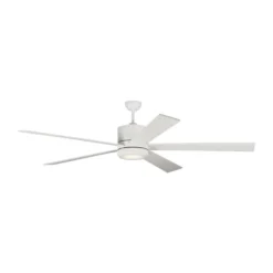 Generation Lighting Vision 72-in Integrated LED Matte White Ceiling Fan - Handheld Remote Control Included (5-blade) -Globe Lite Shop 332018830 MainImage 001 l