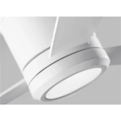 Generation Lighting Clarity 42-in Matte White Integrated LED Indoor Ceiling Fan With Remote Control (3-blade)