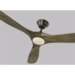 Generation Lighting Maverick Max 70-in Aged Pewter Integrated LED Indoor/Outdoor Ceiling Fan (3-blade)