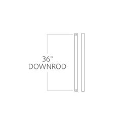 Generation Lighting 36-in Dark Weathered Zinc Ceiling Fan Downrod Extension