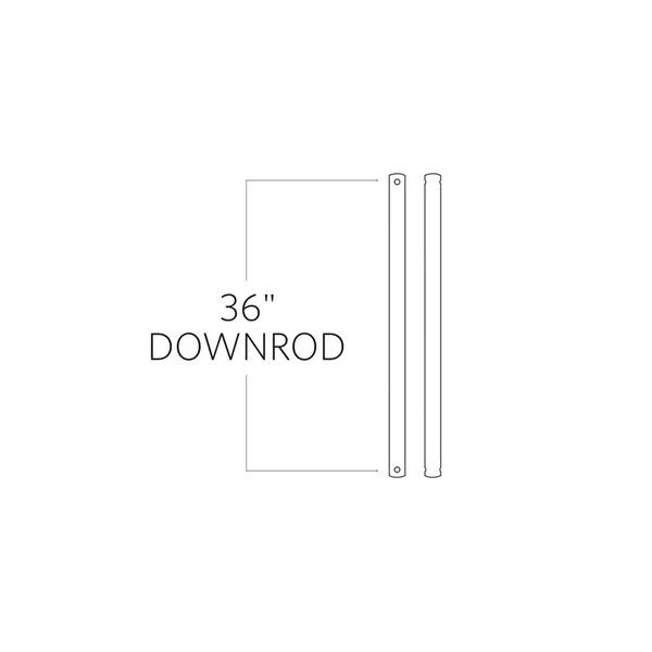 Generation Lighting 36-in Ceiling Fan Downrod Extension - Brushed Steel 2 Generation Lighting 36-in Ceiling Fan Downrod Extension - Brushed Steel - Image 2