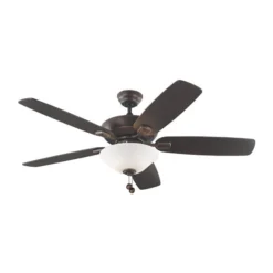 Generation Lighting Colony Max Plus 52-in Roman Bronze Indoor/Outdoor Ceiling Fan With Light Kit