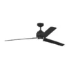 Generation Lighting Arcade 68-in Midnight Black Indoor Ceiling Fan With Remote Control (3-blade)