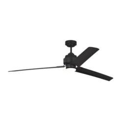 Generation Lighting Arcade 68-in Midnight Black Indoor Ceiling Fan With Remote Control (3-blade)
