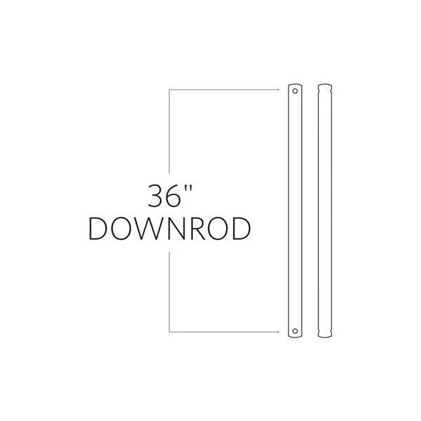 Generation Lighting 36-in Midnight Black Ceiling Fan Downrod Extension 2 Generation Lighting 36-in Midnight Black Ceiling Fan Downrod Extension - Image 2