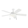 Generation Lighting Discus Classic 52-in White Integrated LED Ceiling Fan (5-blade)