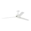 Generation Lighting Arcade 68-in Matte White Indoor Ceiling Fan With Remote Control (3-blade)