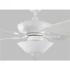 Generation Lighting Colony Max Plus 52-in Matte White Indoor/Outdoor Ceiling Fan With Light Kit