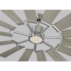 Generation Lighting Prairie 72-in Brushed Steel Integrated LED Indoor/Outdoor Ceiling Fan With Remote Control (14-blade) 8 Generation Lighting Prairie 72-in Brushed Steel Integrated LED Indoor/Outdoor Ceiling Fan With Remote Control (14-blade) -Globe Lite Shop 332018881 AlternateImage3 l