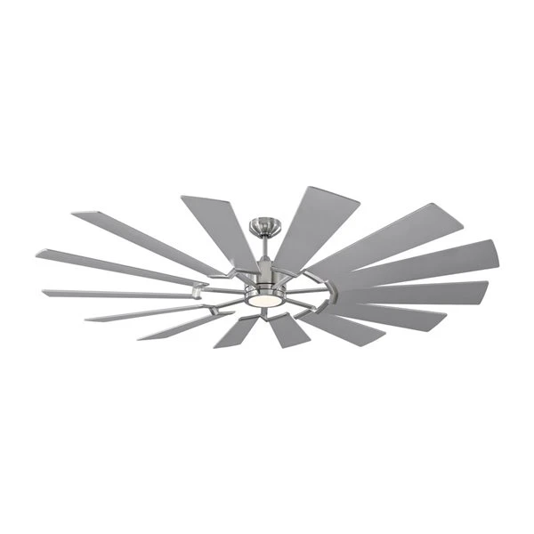 Generation Lighting Prairie 72-in Brushed Steel Integrated LED Indoor/Outdoor Ceiling Fan With Remote Control (14-blade) 2 Generation Lighting Prairie 72-in Brushed Steel Integrated LED Indoor/Outdoor Ceiling Fan With Remote Control (14-blade) - Image 2