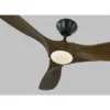 Generation Lighting Maverick II 52-in Dark Walnut And Matte Black Integrated DEL Indoor/outdoor Ceiling Fan (3-blade)