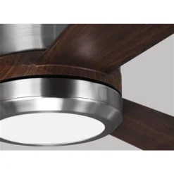 Generation Lighting Clarity 52-in Brushed Steel Integrated LED Indoor Ceiling Fan With Remote Control (3-blade)