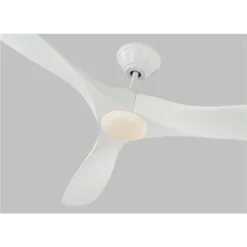 Generation Lighting Maverick 60-in Matte White Integrated LED Indoor/Outdoor Ceiling Fan (3-blade)