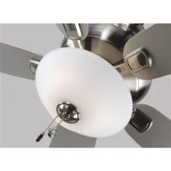 Generation Lighting Colony Max Plus 52-in Brushed Steel Indoor/Outdoor Ceiling Fan With Light Kit