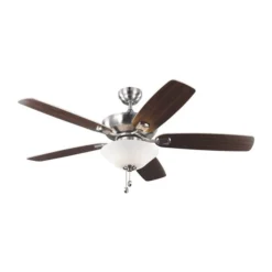 Generation Lighting Colony Max Plus 52-in Brushed Steel Indoor/Outdoor Ceiling Fan With Light Kit -Globe Lite Shop 332018927 AlternateImage3 l