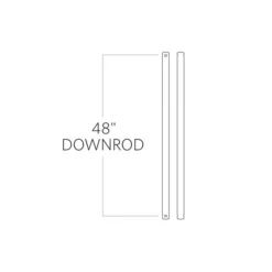 Generation Lighting 48-in Brushed Steel Ceiling Fan Downrod Extension