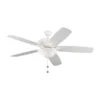 Generation Lighting Colony Super Max 60-in Matte White Indoor/Outdoor Ceiling Fan