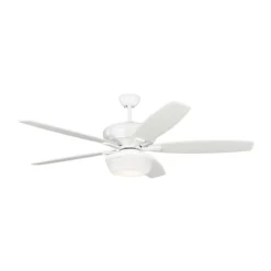 Generation Lighting Dover 60-in Matte White Ceiling Fan With Handheld Remote Control Included (5-blade) -Globe Lite Shop 332018938 AlternateImage3 l