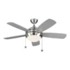 Generation Lighting Discus Classic 44-in Brushed Steel Integrated LED Ceiling Fan (5-blade)