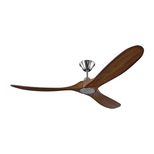 Generation Lighting Maverick 60-in Koa And Brushed Steel Ceiling Fan With Remote Control (3-blade) 3 Generation Lighting Maverick 60-in Koa And Brushed Steel Ceiling Fan With Remote Control (3-blade) - Image 3