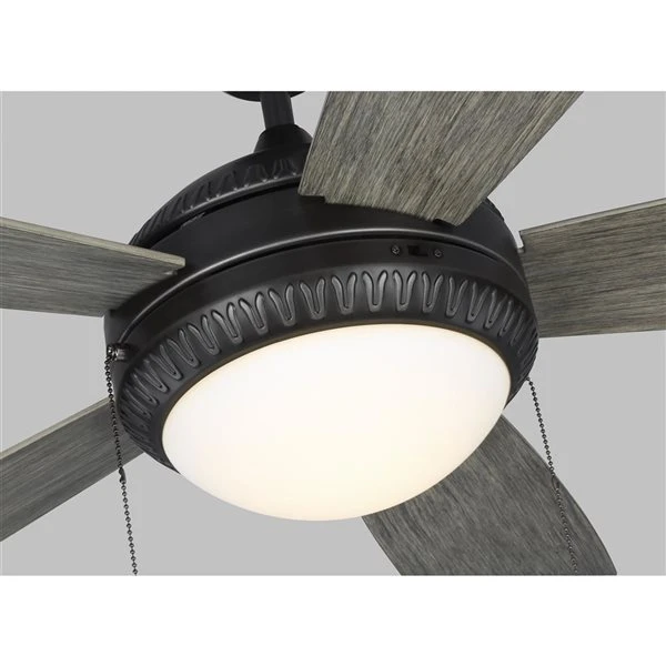 Generation Lighting Discus Ornate 52-in Weathered Grey Integrated LED Ceiling Fan (5-blade) 1 Generation Lighting Discus Ornate 52-in Weathered Grey Integrated LED Ceiling Fan (5-blade)