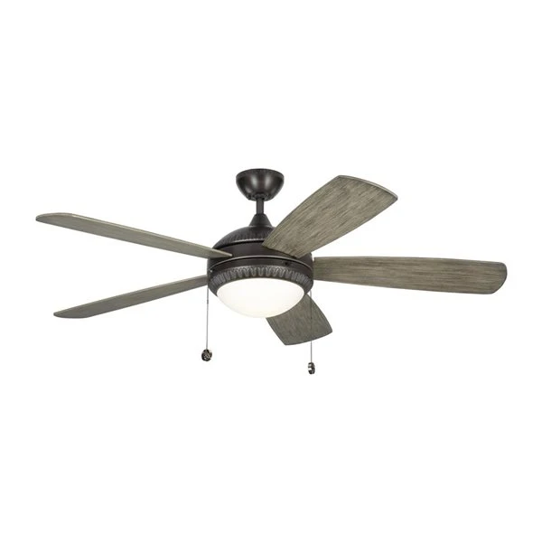 Generation Lighting Discus Ornate 52-in Weathered Grey Integrated LED Ceiling Fan (5-blade) 2 Generation Lighting Discus Ornate 52-in Weathered Grey Integrated LED Ceiling Fan (5-blade) - Image 2