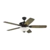 Generation Lighting Colony Max Plus 52-in Weathered Grey Indoor/Outdoor Ceiling Fan With Light Kit