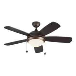 Generation Lighting Discus Classic 44-in Roman Bronze Integrated LED Ceiling Fan (5-blade)