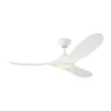 Generation Lighting Maverick II 52-in Matte White Integrated DEL Indoor/outdoor Ceiling Fan (3-blade)