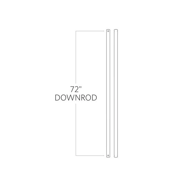 Generation Lighting 72-in Matte Black Ceiling Fan Downrod Extension 2 Generation Lighting 72-in Matte Black Ceiling Fan Downrod Extension - Image 2