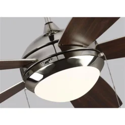 Generation Lighting Discus Classic 52-in Brushed Steel Integrated LED Ceiling Fan (5-blade) -Globe Lite Shop 332019022 AlternateImage3 l