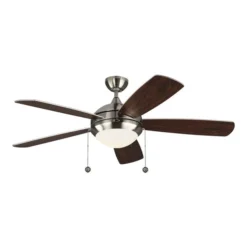 Generation Lighting Discus Classic 52-in Brushed Steel Integrated LED Ceiling Fan (5-blade) -Globe Lite Shop 332019022 MainImage 001 l