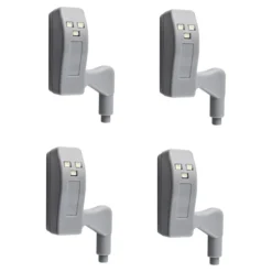 LED Battery-Operated Under-Cabinet Lights - 4 Pack - Grey