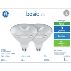 GE Daylight 90W Replacement LED Floodlight PAR38 - 2 Pack -Globe Lite Shop 41537659a L