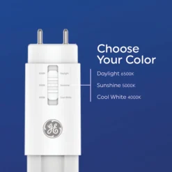 GE Color Select LED Fluorescent Tube - 48-in - 32 W - T8/T12A - White - 2-Pack