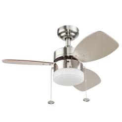 Harbor Breeze 30-in Brown And Silver Ceiling Fan (3 Reversible Blades) -Globe Lite Shop 43105002 L