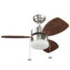 Harbor Breeze 30-in Brown And Silver Ceiling Fan (3 Reversible Blades)