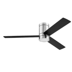 Harbor Breeze 52-in Satin Nickel And Black Ceiling Fan (3 Reversible Blades) -Globe Lite Shop 43105003 L